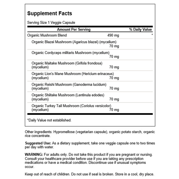 Swanson Full Spectrum 7 Mushroom Complex 60VC