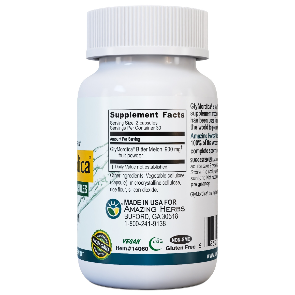 Glymordica – Bitter Melon 60VC Bitter Melon,blood sugar levels,carbohydrate digestion,Glymordica,Glymordica – Bitter Melon,healthy skin,immune health,issues,kidney stones,liver health,natural blood purifier,support liver health,weight management