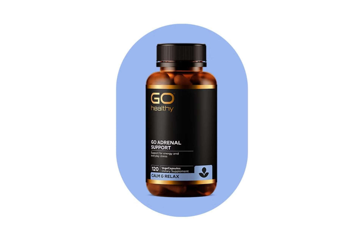 Go Adrenal Support body cope,Calms & Relax,everyday stress,Go Adrenal Support,Helps support energy levels,support energy levels,Support for energy,Support for everyday stress,supports adrenal health,VegeCap Advantage,Vitamins & Supplements