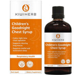 Kiwiherb Children's Goodnight Chest Syrup Calms tickly airways,Chest Care,chest syrup,Children's Goodnight Chest Syrup,Dry Chest Agitation,Encourages Restful Sleep,Goodnight Chest Syrup,issues,lung mucus,restful sleep,Soothes repeated,stubborn lung mucus,