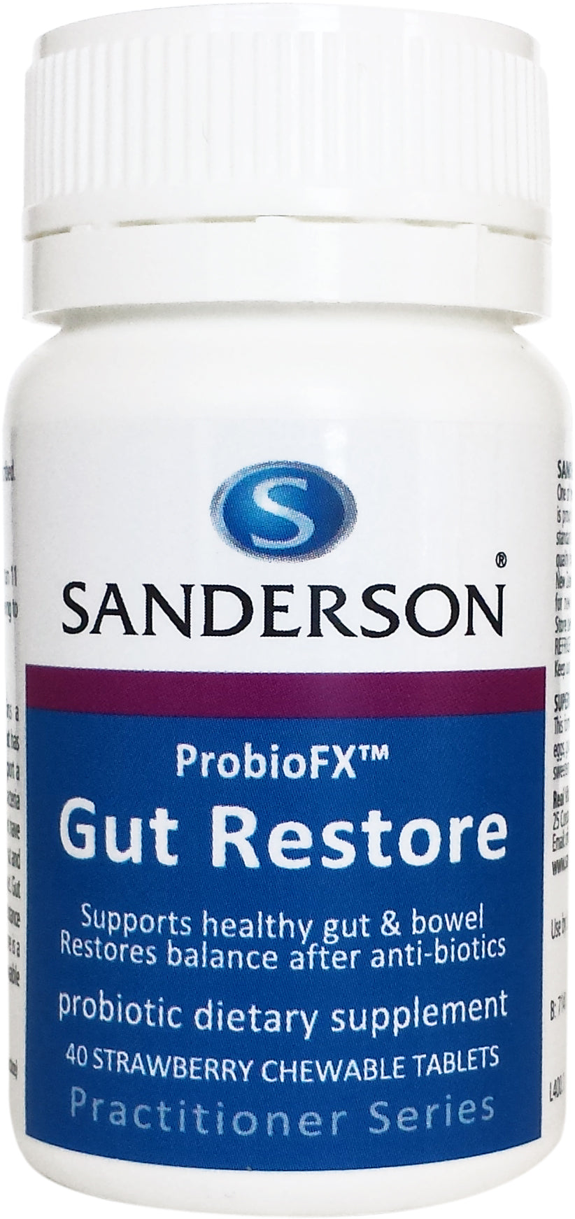 Sanderson ProbioFX Gut Restore Antibiotic Support 14 Chewable Tablets