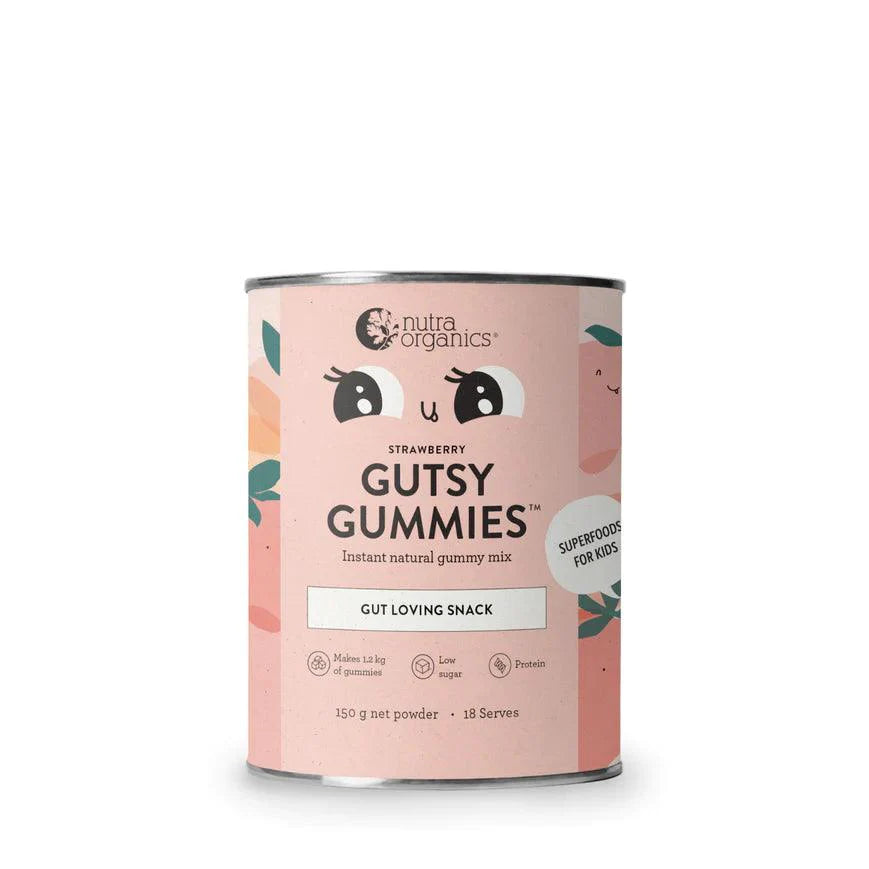 Nutra Organics GUTSY GUMMIES STRAWBERRY 125 gm - DominionRoadPharmacy