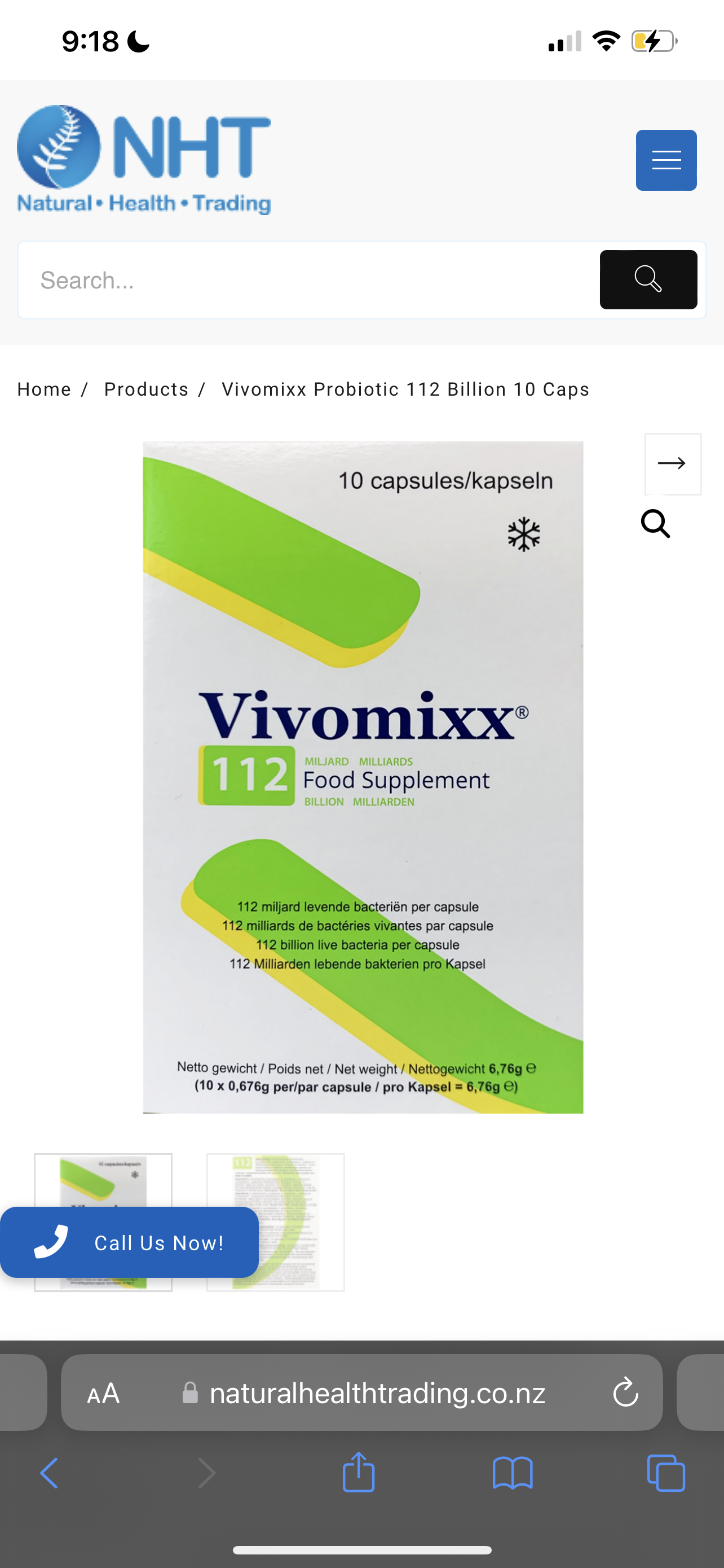 Vivomixx 112 billion Probiotic 10 Capsules