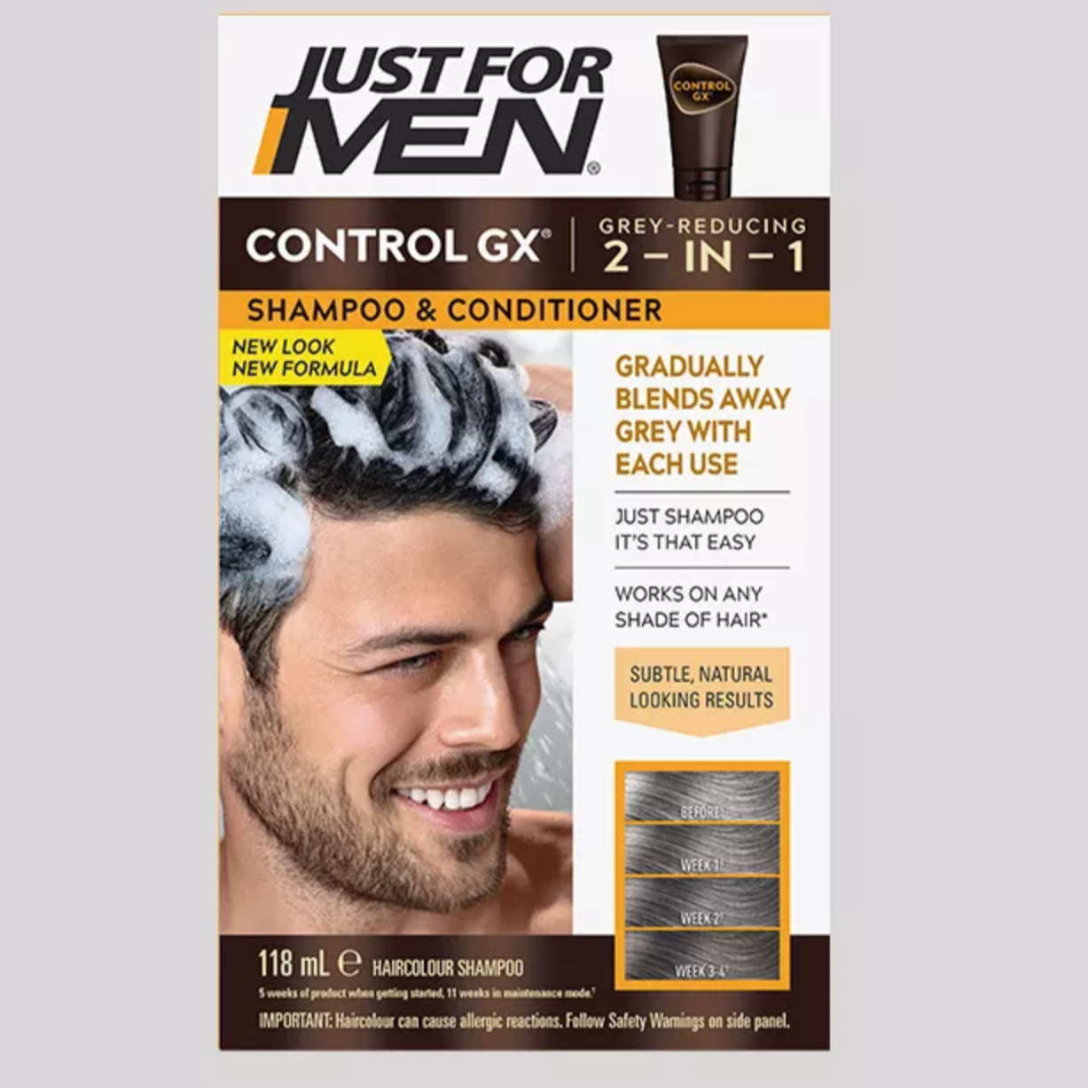 Control GX Grey Reducing 2 in 1 Shampoo and Conditioner 118ml