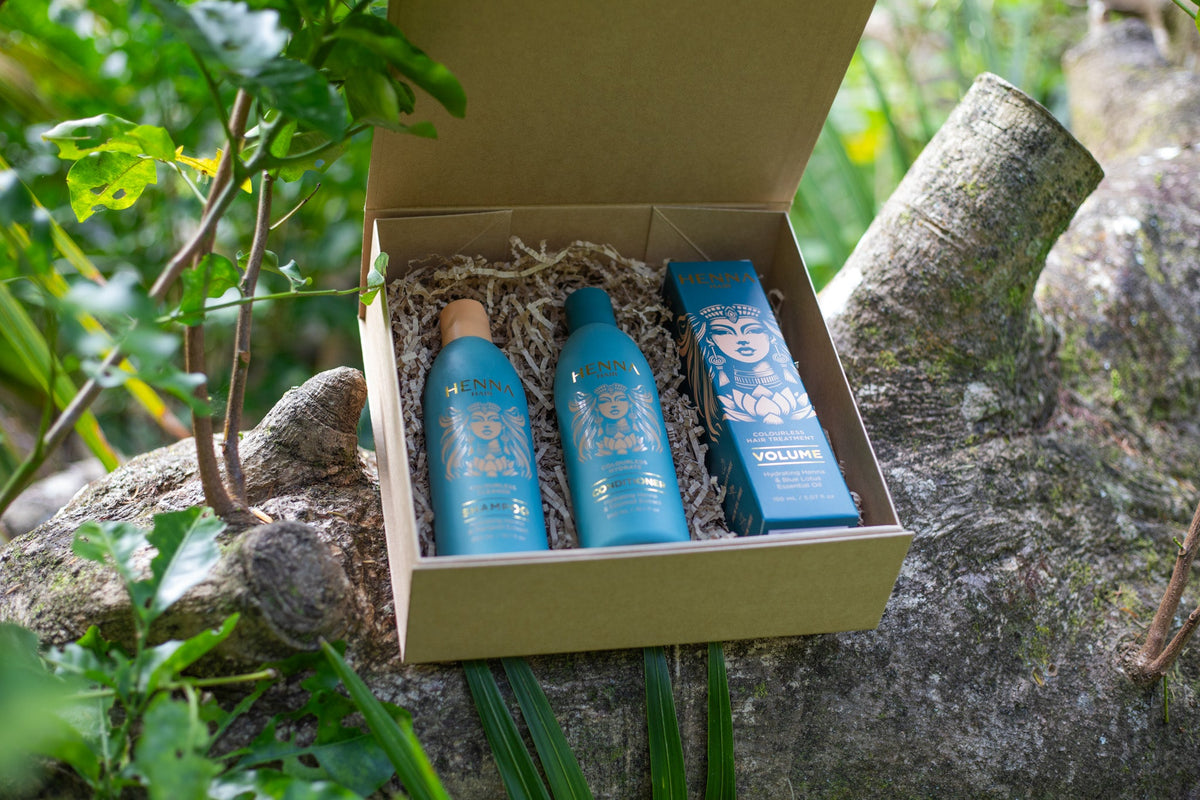 Henna Hair Trio Gift Pack – Shampoo, Conditioner & Treatment