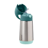 B.BOX Insulated Drink Bottle350 Emerald Forest Drink Bottle,Insulated Drink Bottle,Insulating double wall stainless stee,Silicone straw top bottle,water bottle