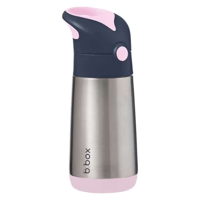 B.BOX Insulated Drink Bottle Indigo Rose Drink Bottle,Insulated Drink Bottle,Insulating double wall stainless stee,Silicone straw top bottle,water bottle