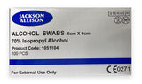 Jackson Alison Alcohol Swabs 6cm x 6cm 100pcs