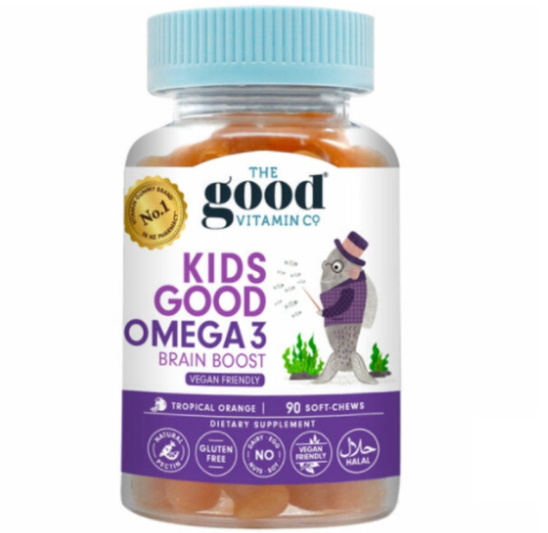 THE GOOD VITAMIN Children's OMEGA 3 Fish Oil Gummies Citrus Orange Flavor 60 Tablets