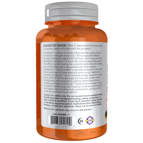 Now Creatine Kre-Alkalyn®750mg 120VC bone,boost energy production,cardiovascular health,Cellular Energy Production,Chlorophyll,cholesterol,cholesterol levels,Creatine,Creatine Kre-Alkalyn,Creatine Monohydrate,detox,detox heavy metals,Detoxification,Detoxi