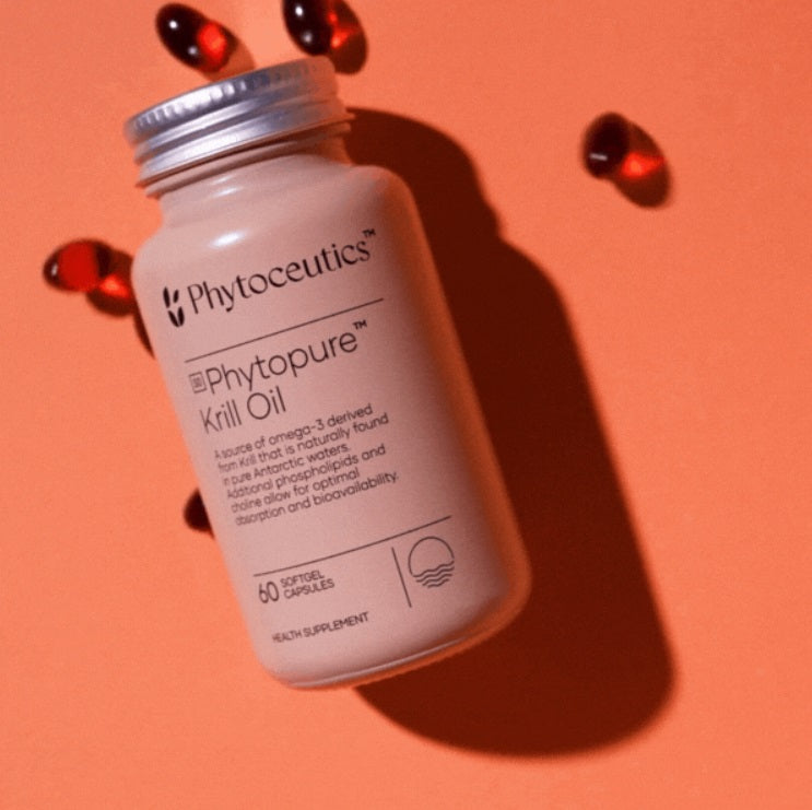 Phytoceutics Phytopure® Krill Oil astaxanthin,beneficial phospholipids,brain,cellular incorporation,choline,high-quality omega-3 fatty acids,issues,Krill Oil,liver,phytoceutics,Phytopure,promoting optimal heart,skin health.