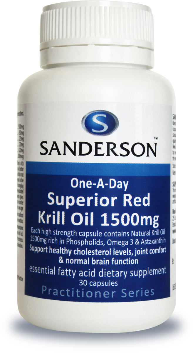 Sanderson Superior Red Krill Oil 1500mg 60 Capsules