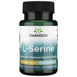 Swanson &ndash; L-Serine &ndash; Featuring Ajipure 500mg 60VC
