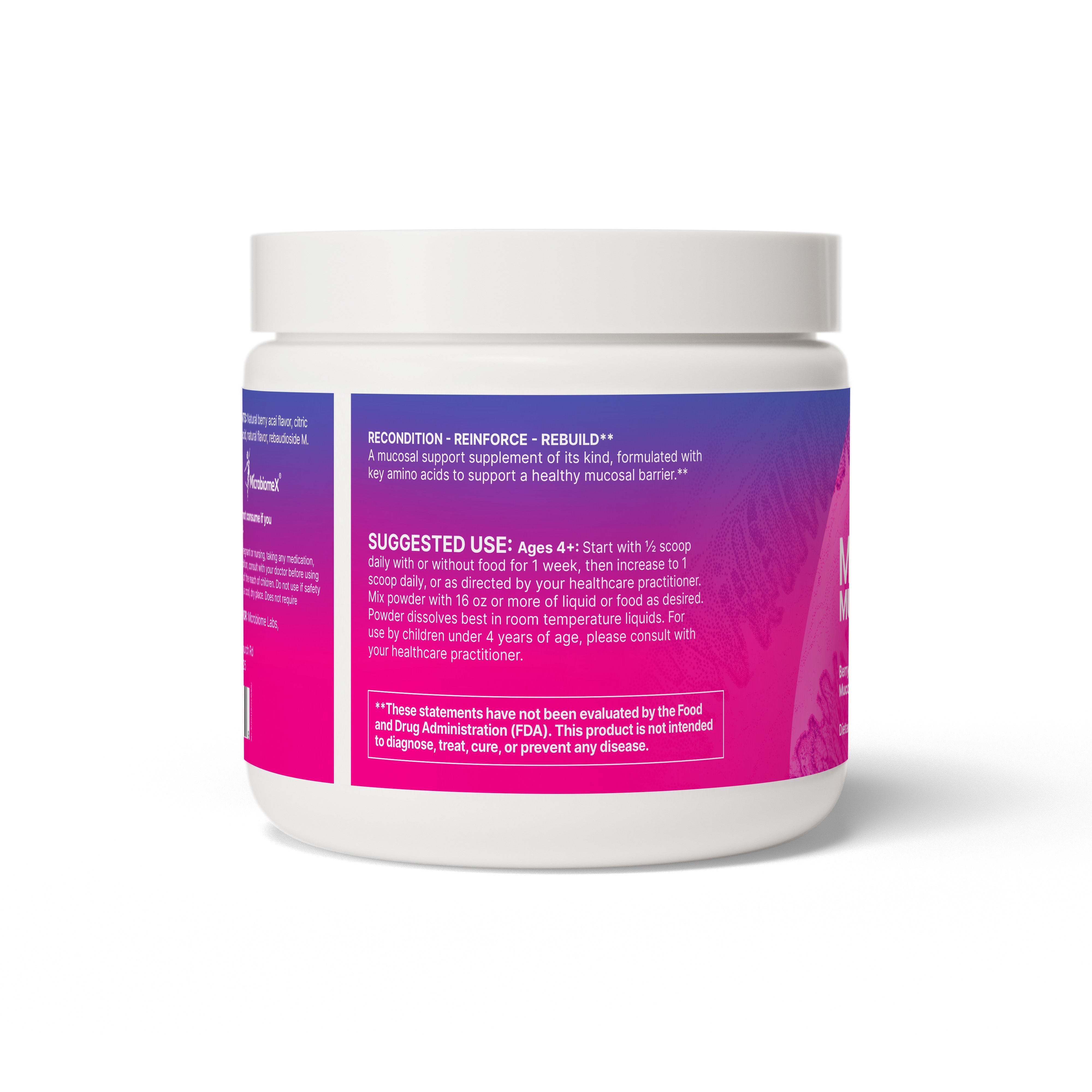 Microbiome Labs MegaMucosa Powder Berry Acai 144.5g