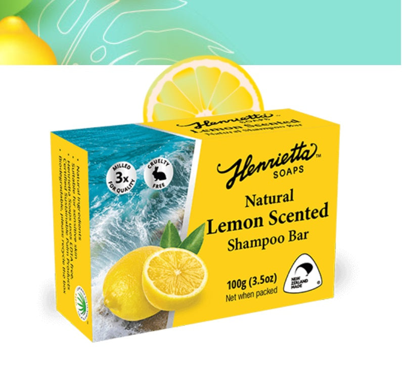 Henrietta Lemon Scented Shampoo Bar 100g