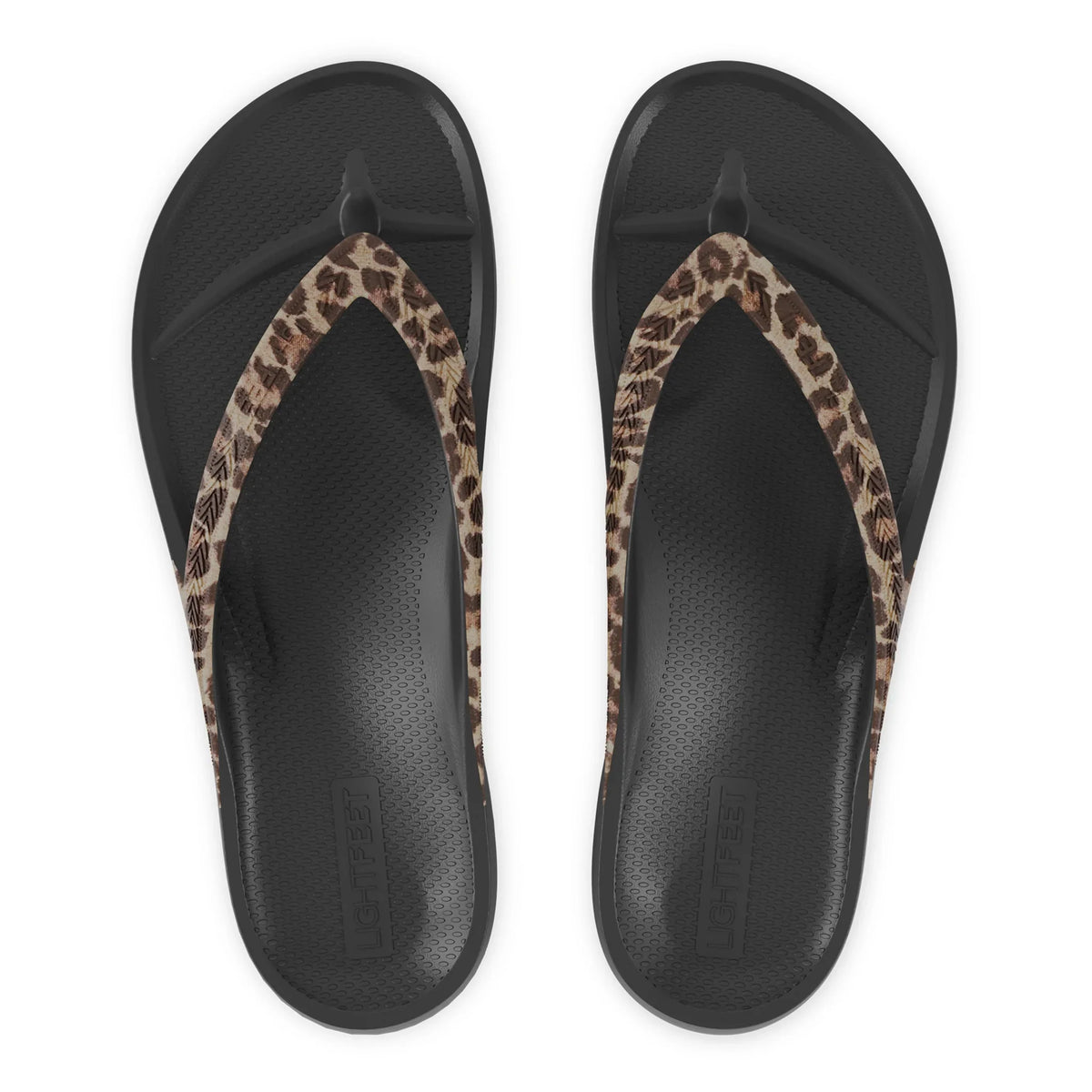 LightFeet Arch Support Jandals - Leopard Print