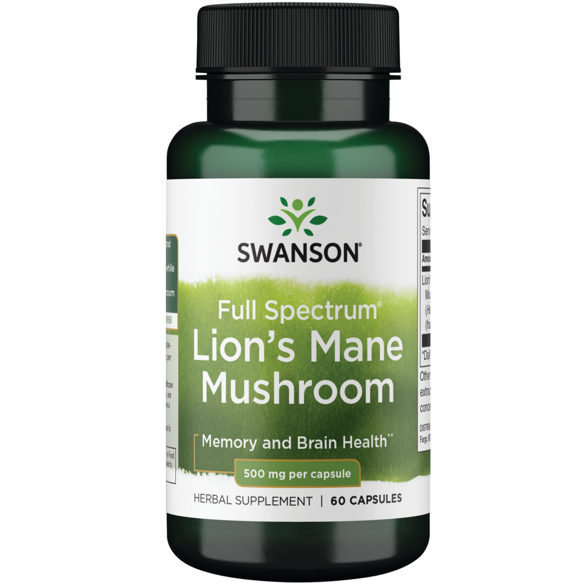 Swanson Lion’s Mane Mushroom 500mg 60C