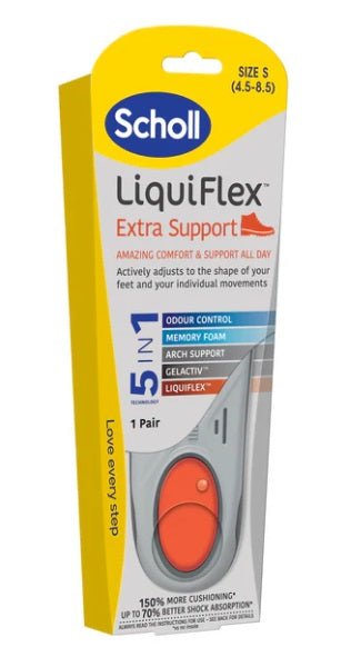 Scholl LiquiFlex Extra Support Insole Small