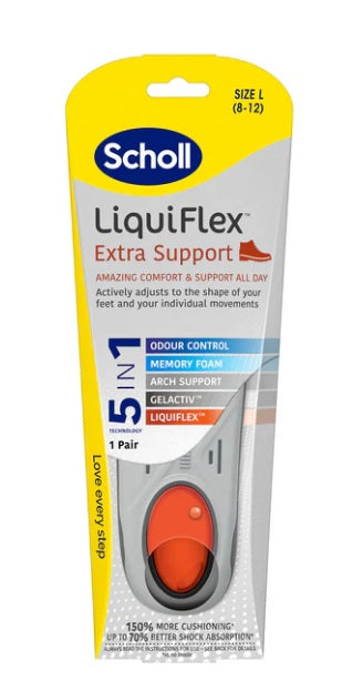 Scholl LiquiFlex Extra Support Insole Large