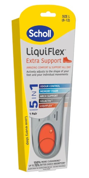 Scholl LiquiFlex Extra Support Insole Large