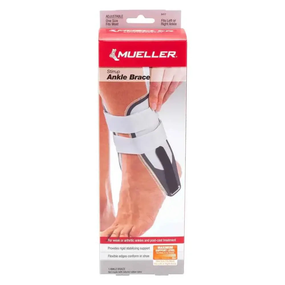 Allcare Mueller Stirrup Ankle Brace Can be used during athletic activities,easy off with simple wraparound straps,Easy on,Inflation tube included