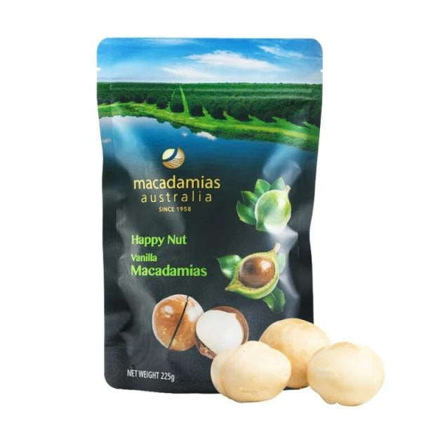 Macadamia Australia Vanilla Happy Nuts 225g