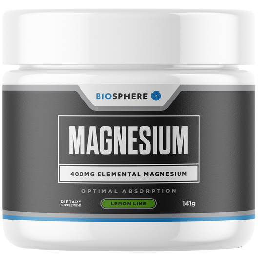 Biosphere Magnesium powder 141g, Lemon Lime Flavour