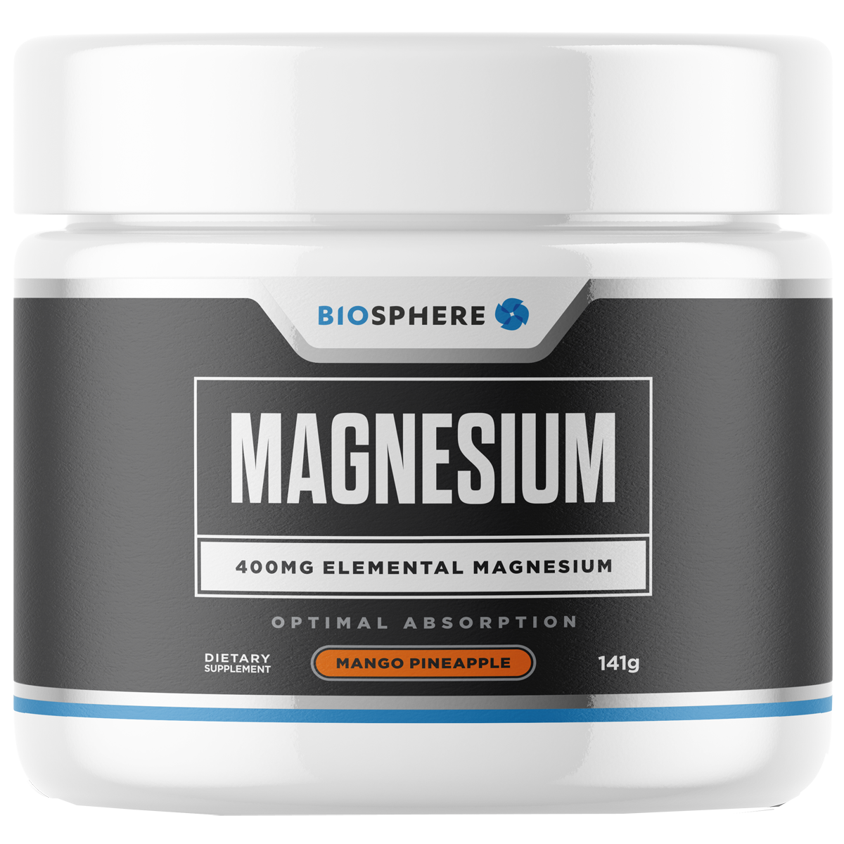 Biosphere Magnesium powder 141g, Mango Pineapple Flavour