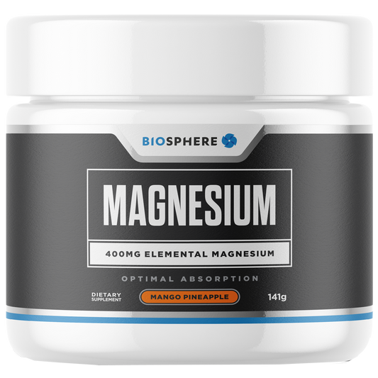 Biosphere Magnesium powder 141g, Mango Pineapple Flavour