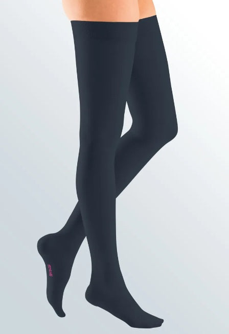 Mediven Plus Thigh High Compression Stockings with Silicone Topband – Medical-Grade Graduated Compression for Venous Health