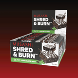 Musashi Shred & Burn Bar Choc Mint Box 12 x 60g – Protein Bar from the SHRED Range