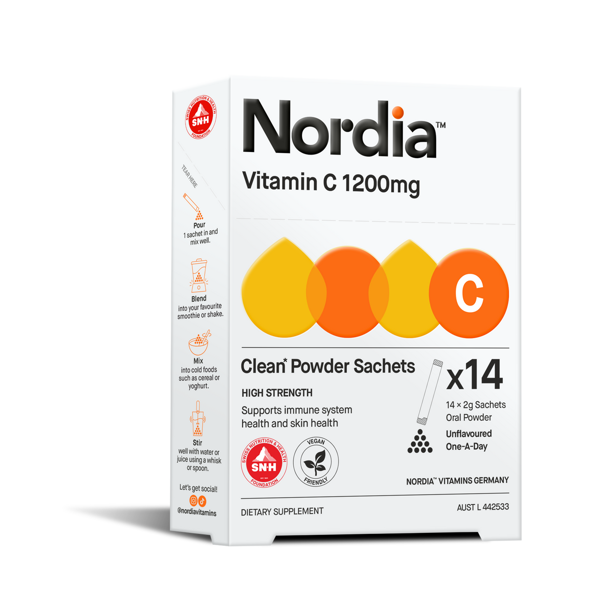 Nordia Vitamin C 1200mg 14 Pack