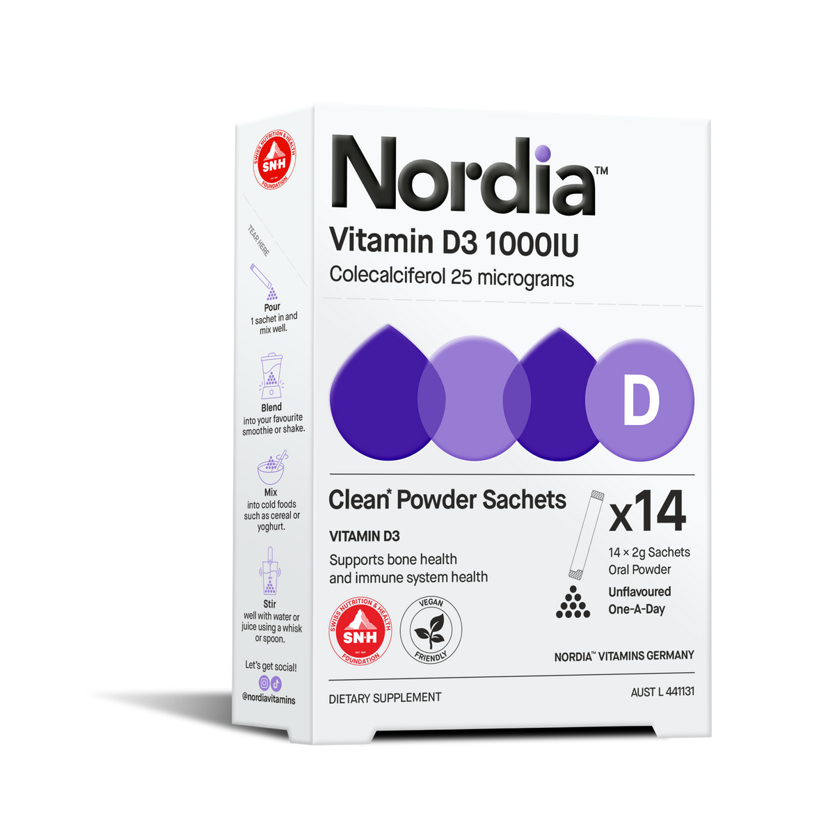 Nordia Vitamin D3 1000IU 14 Pack