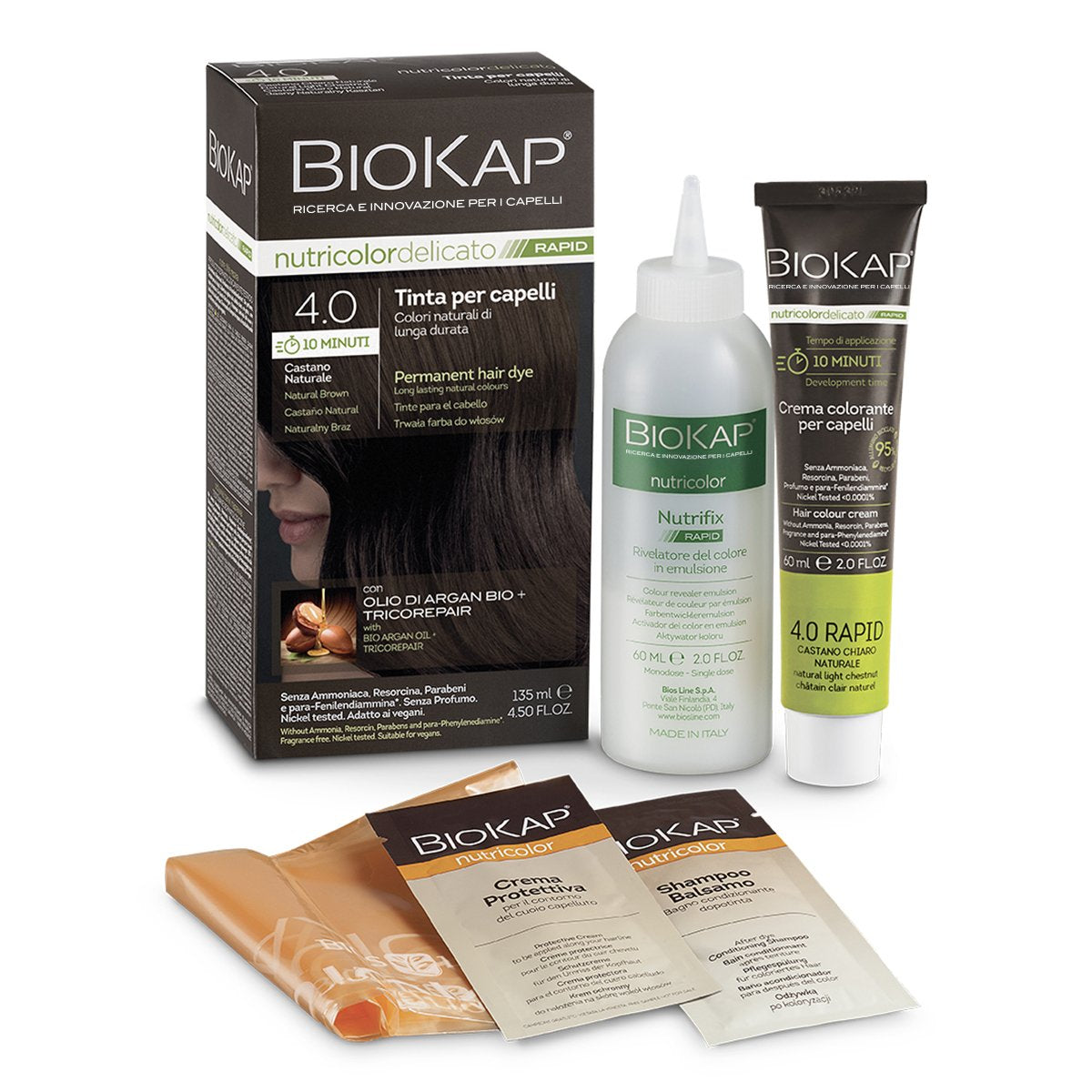 BioKap Delicato Rapid 5.15 Ash Chestnut Hair Dye 135ml