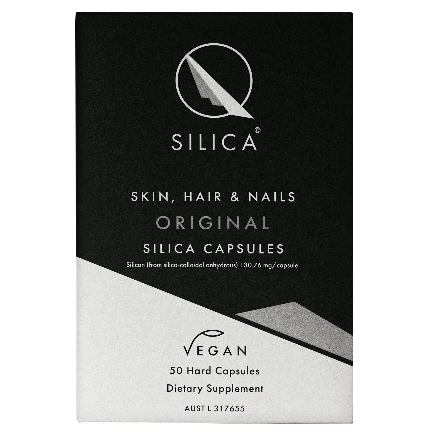 Qsilica Colloidal Silica Hair Skin Nail 50 capsules