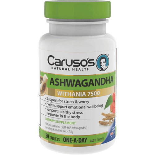 Caruso's Ashwagandha 50 Tablets - Herbal Therapeutics