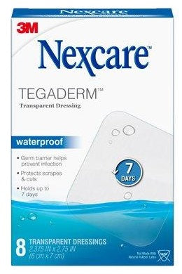 Nexcare Tegaderm Waterproof Transparent Dressing 8 pack