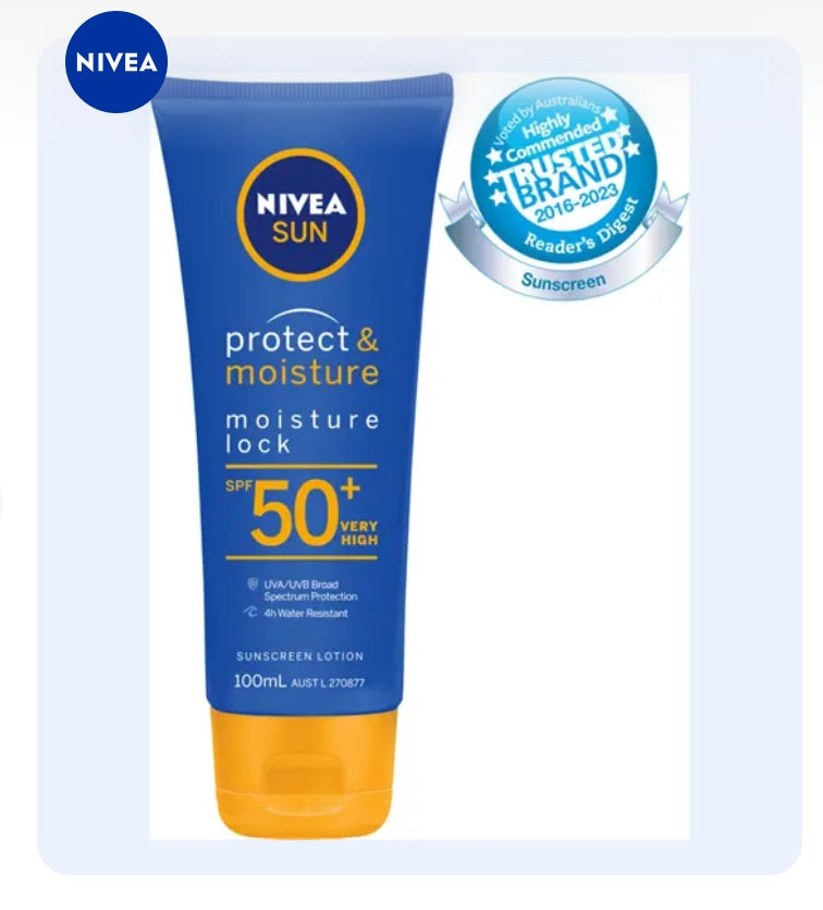Nivea Sun SPF 50+ Protect & Moisture Lotion Tube 100ml