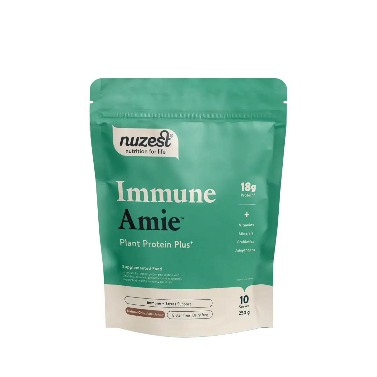 Nuzest Protein Plus Immune Amie Chocolate 250g 100% pure,clean lean,issues,nuzest,nuzest clean clean sachets,nuzest clean lean,optifast,protein,pure protein,weight,weight loss,weight loss programme,weight management,weight reducer,weight reduction