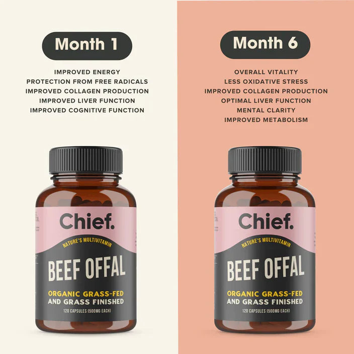 Chief Organic Beef Liver Energy Boost (120 Capsules)