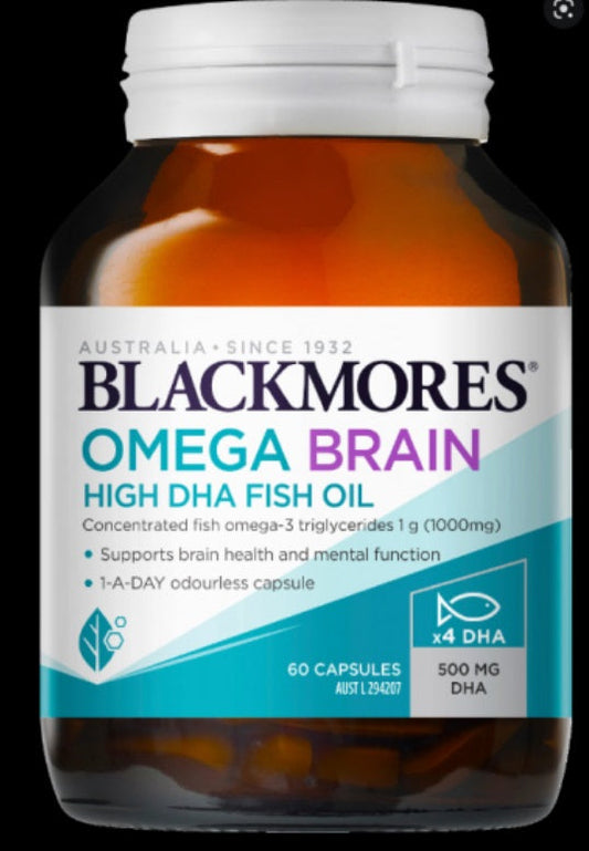 Blackmores 4x DHA Super Concentrated Deep Sea Fish Oil 60 Capsules