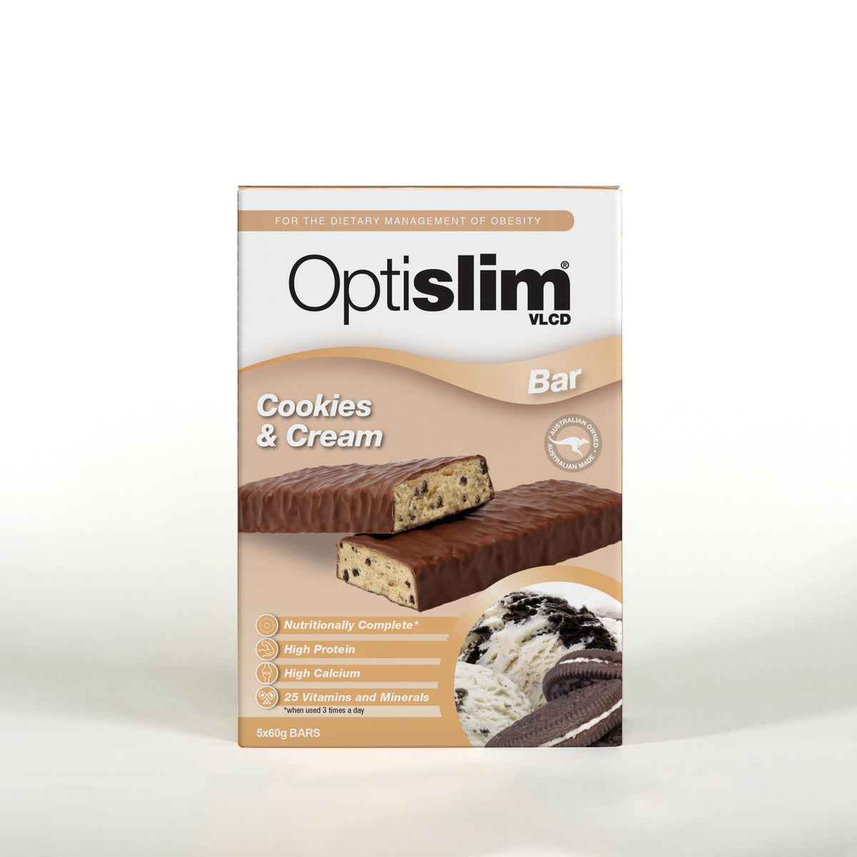 Optislim VLCD Bar Cookies and Cream 5 Pack