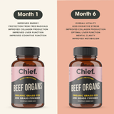 Chief Organic Beef Offal Capsules 120c - nutrition panel