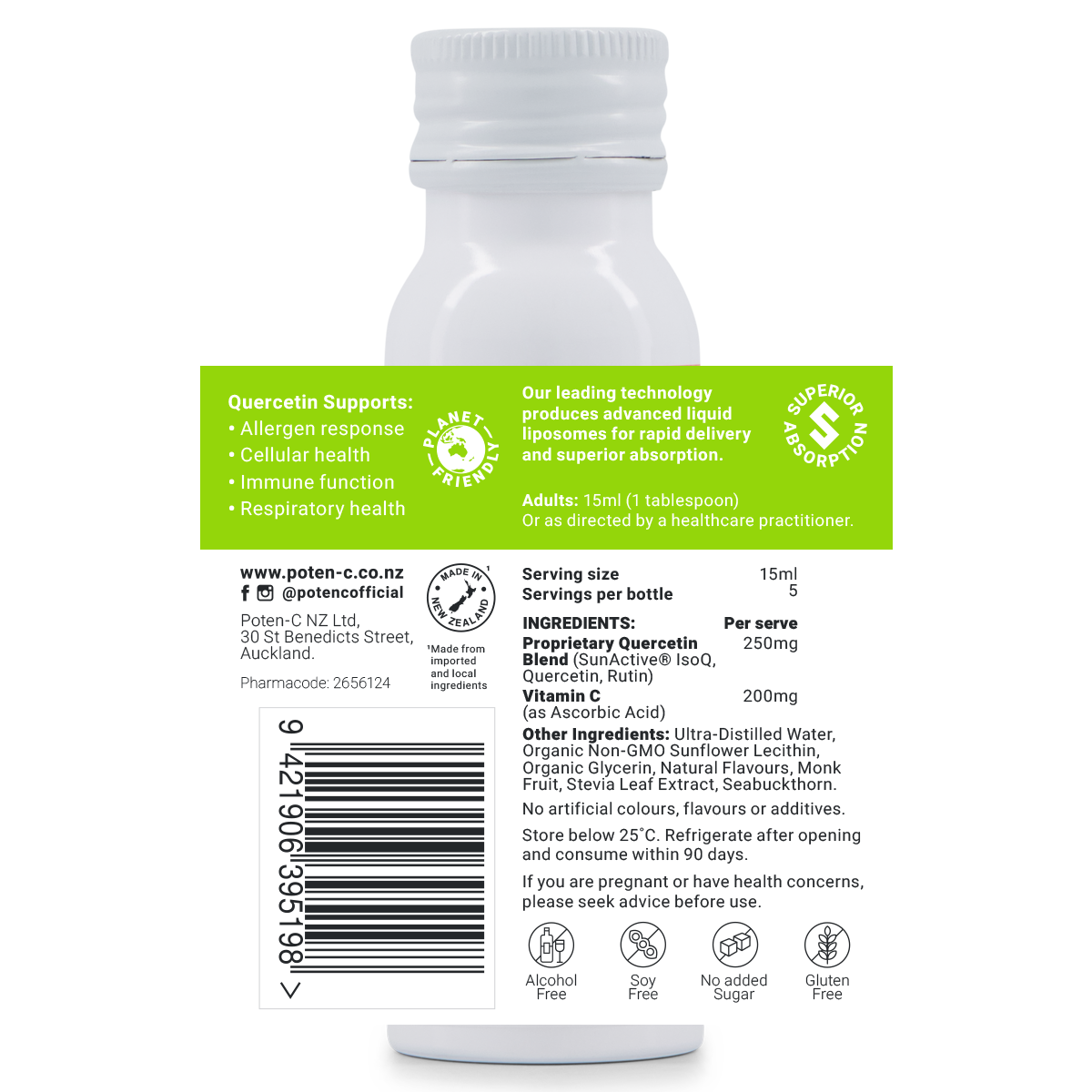 Poten-C Superdose Liposomal Quercetin 250mg