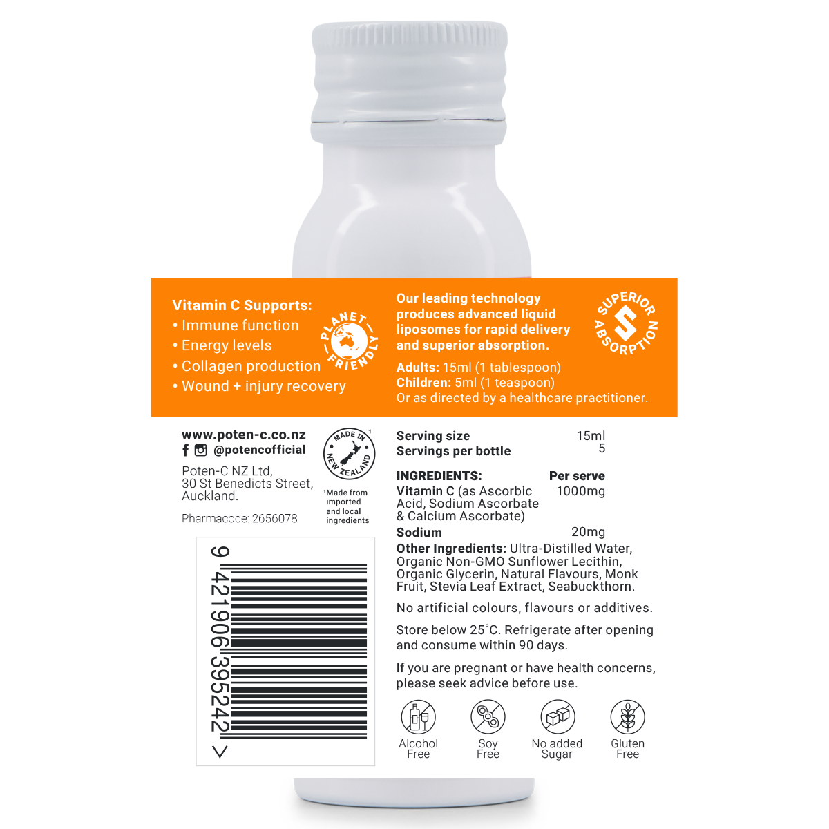 Poten-C Superdose Liposomal Vitamin C 1000mg