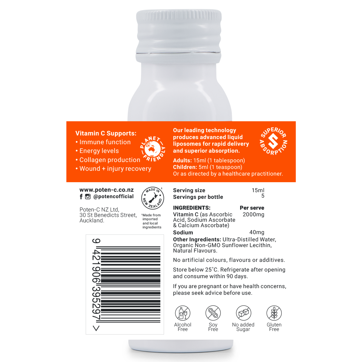 Poten-C Superdose Liposomal Vitamin C 2000mg