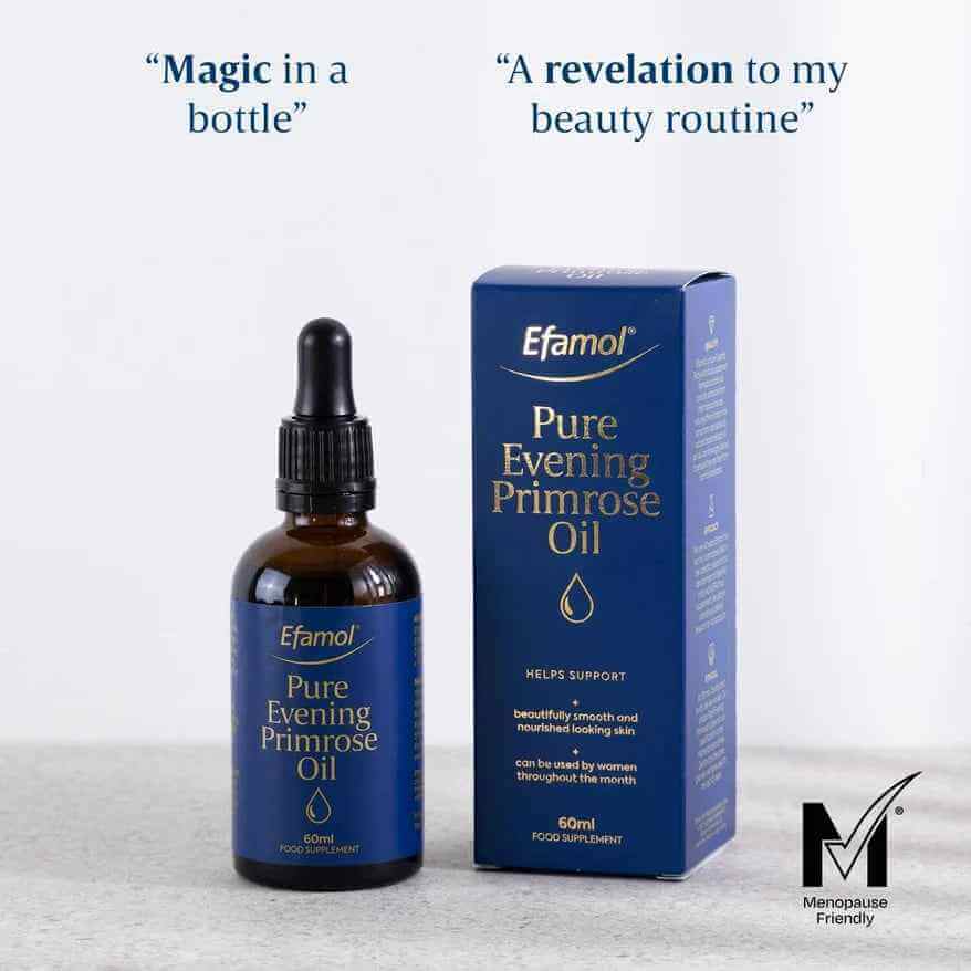 Efamol Pure Evening Primrose Oil 60 ml Efamol Pure Evening Primrose Oil Dropper,Evening Primrose Oil,Hydrating Skin Care,Moisturising Skin Care,Natural skin care,nourished looking skin,Primrose oil,skin care,skin health,Smooth looking skin,Support skin he