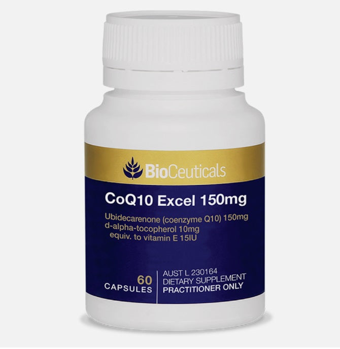 Bioceuticals CoQ10 Excel 150mg 60 And 90 Caps Healthy Cardiovascular System Function - Sale ! Sale ! Sale !