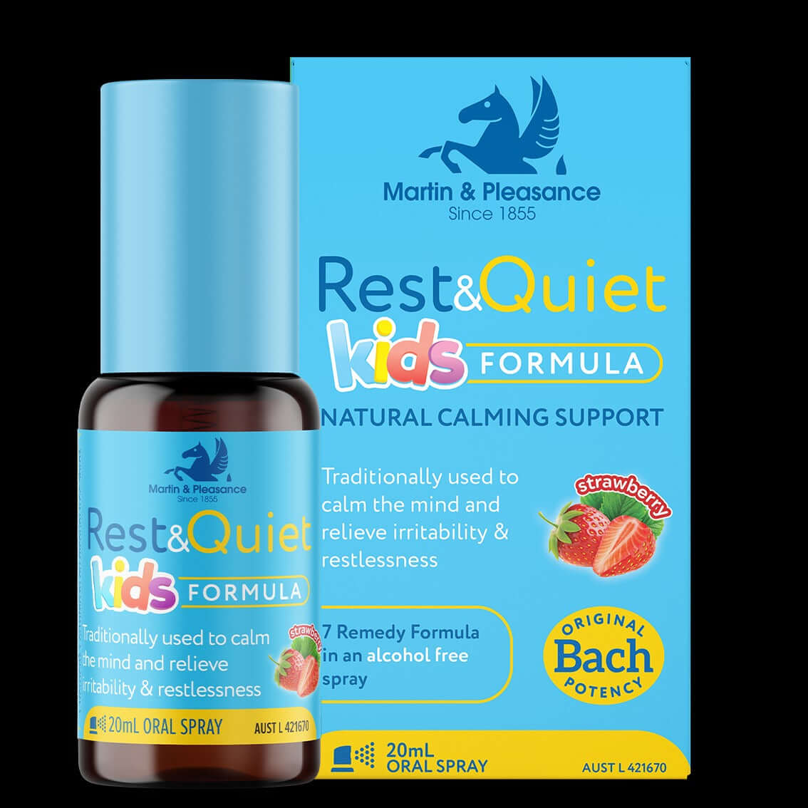 Rest&Quiet Kids Formula 3 x 20ml Spray anger,Bach flowers,boredom,excessive nervous energy,irritability,issues,Kids Formula,moment of calm,moment of calm for kids,natural strawberry flavour,nervous energy,nervousness,provides relief from feelings,relieve