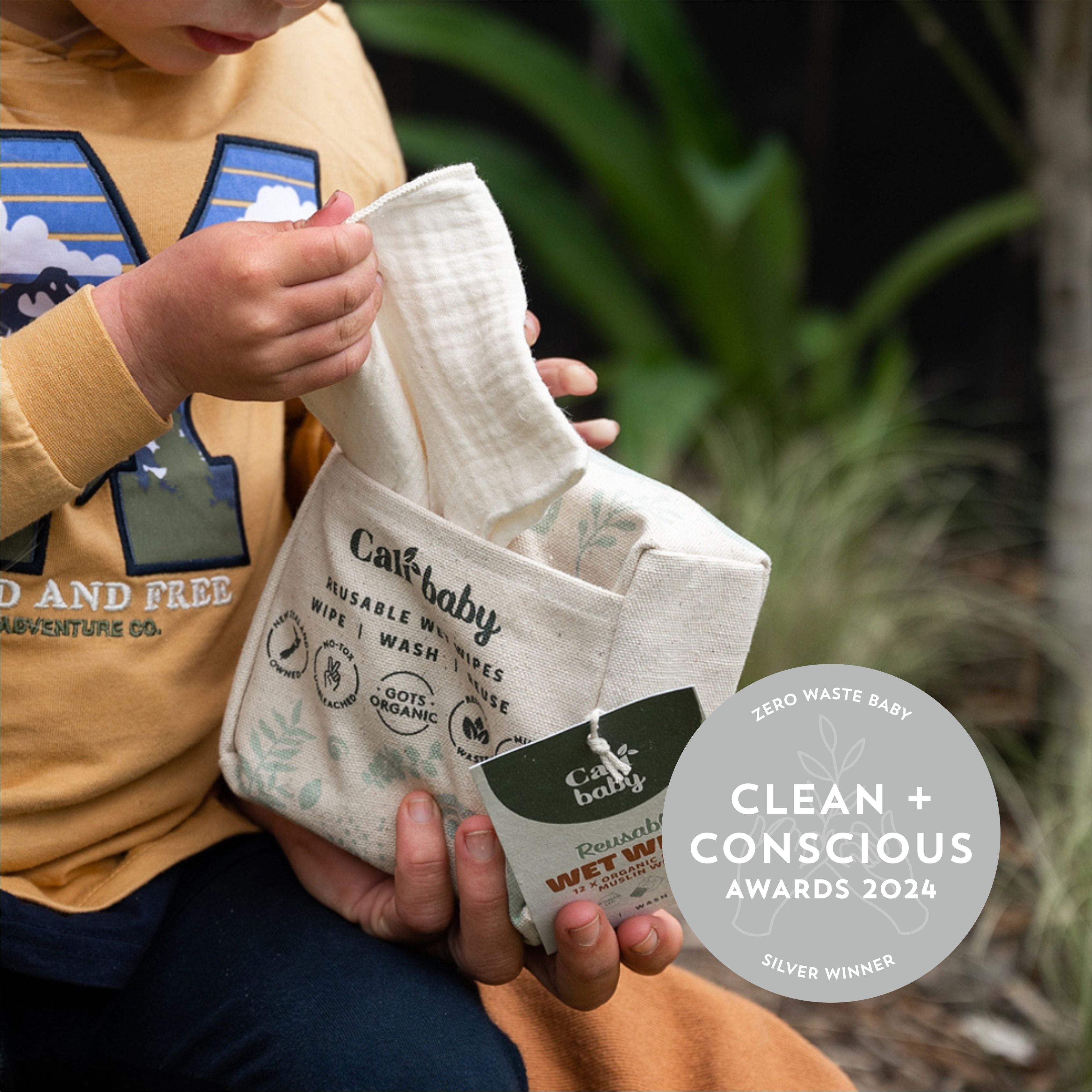 CaliBaby Reusable Wet Wipes x12